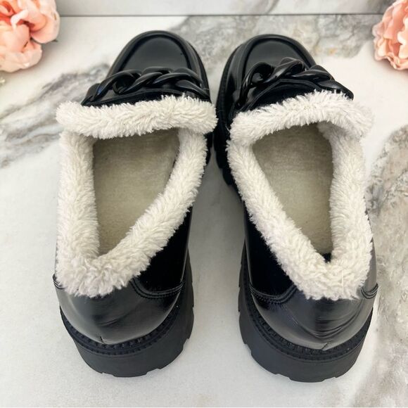 DOLCE VITA Larazzo Chain Platform Lug Sole Loafers in Black Size 11 NEW - Picture 10 of 16